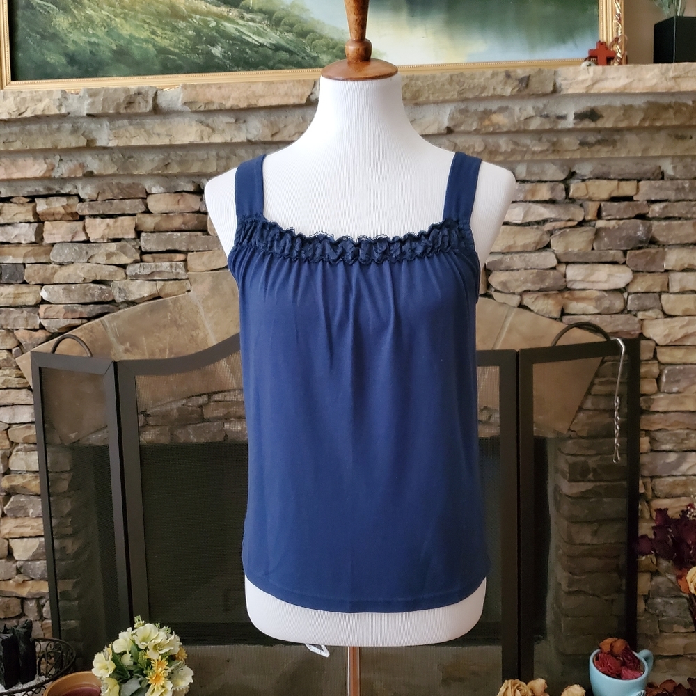 Vintage Cotton Navy Tank Top